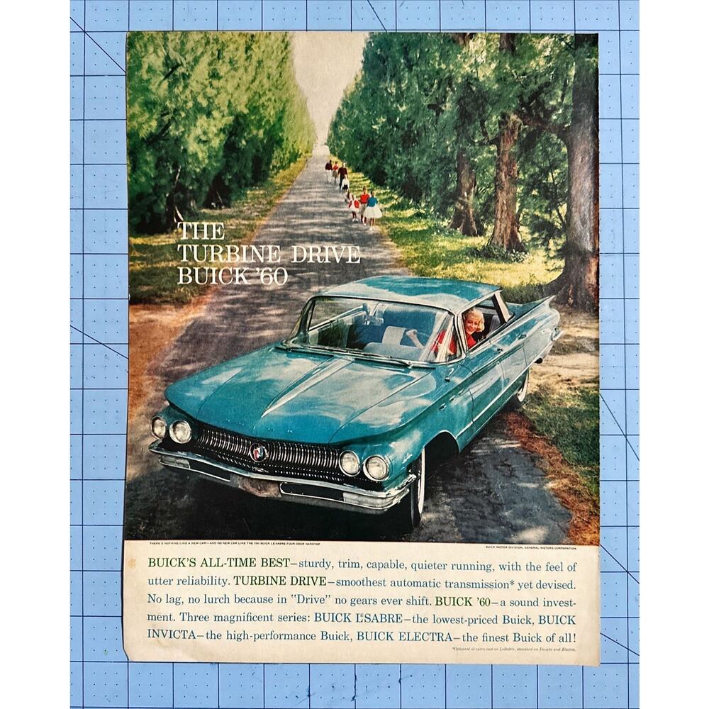 1960 Buick The Turbine Drive Buick ‘60 Print Advertisement